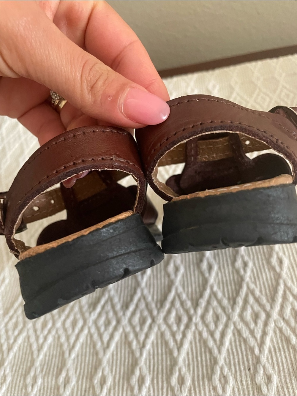Baby Toddler Mexican Leather Huarache
Sandals Brown Handmade Size 12 New(5) - Picture 9 of 12
